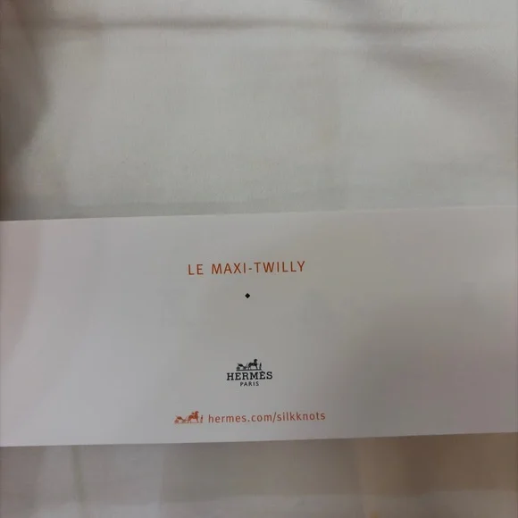 Hermes Maxi Twilly Scarf + Tying Cards - Bees & Orange Polka Dots - Picture 9 of 15